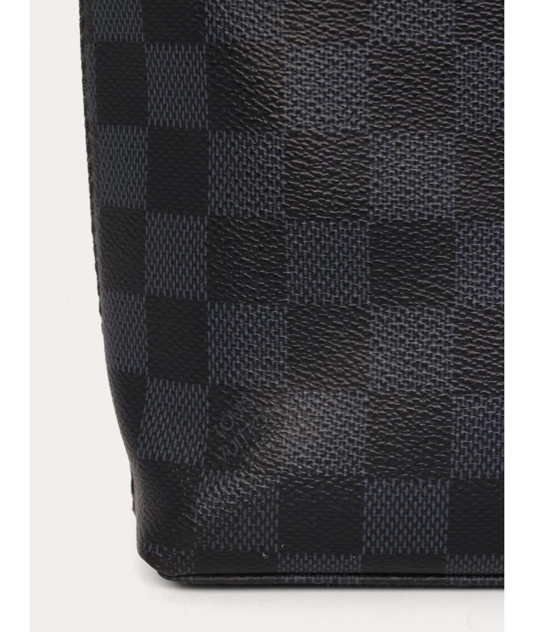 LOUIS VUITTON Черный кожаный портфель, фото 6