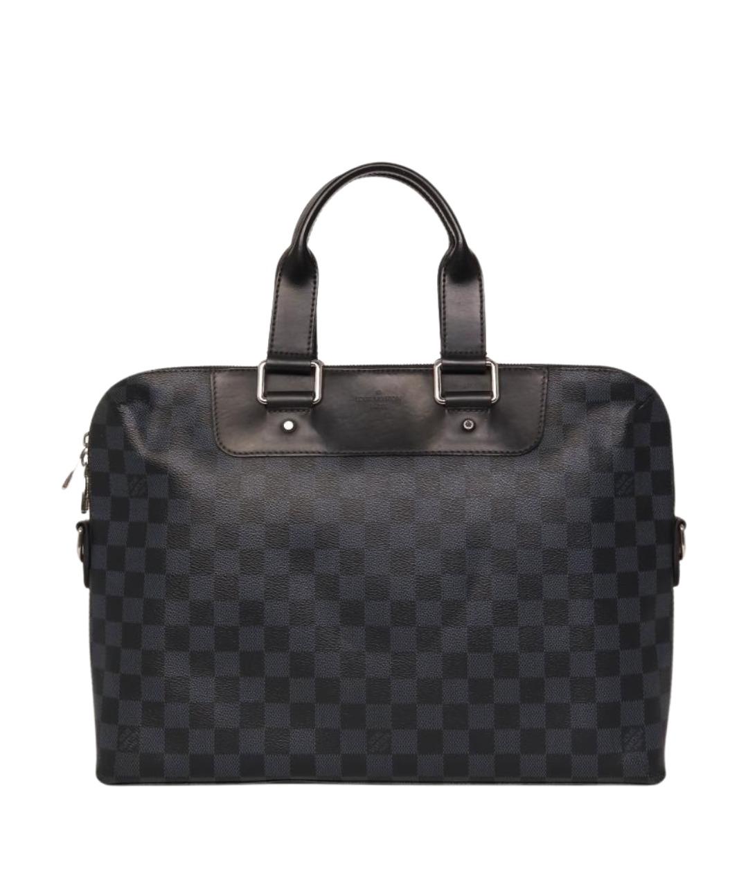 LOUIS VUITTON Черный кожаный портфель, фото 1