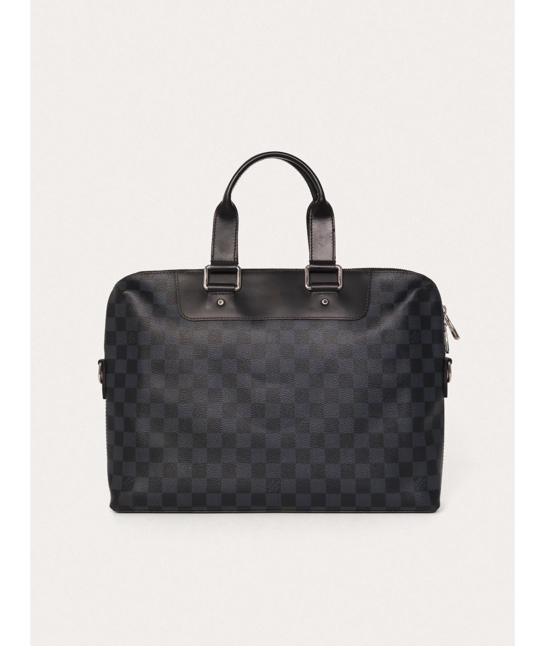 LOUIS VUITTON Черный кожаный портфель, фото 3