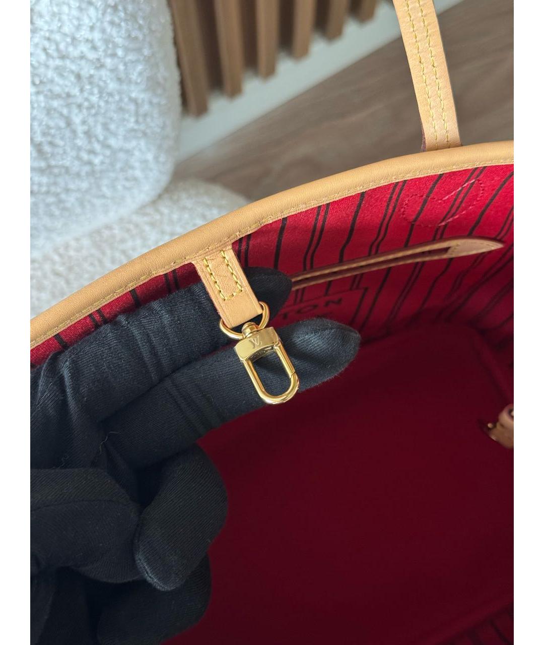 LOUIS VUITTON Коричневая сумка тоут из канвы, фото 3
