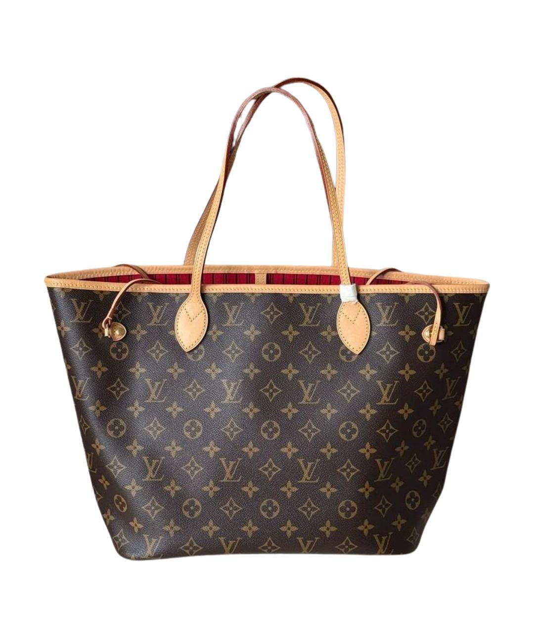 LOUIS VUITTON Коричневая сумка тоут из канвы, фото 1