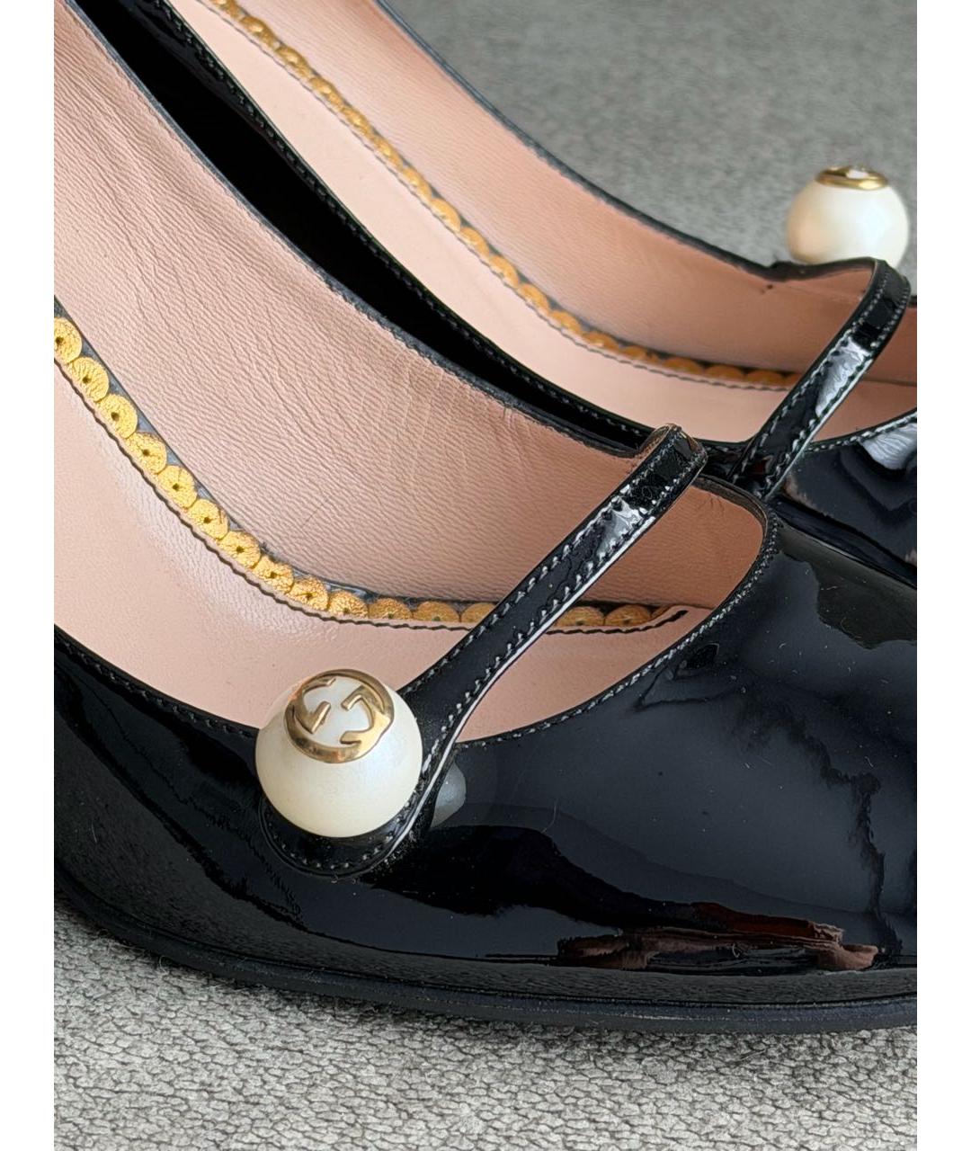 GUCCI Черные туфли из лакированной кожи, фото 8