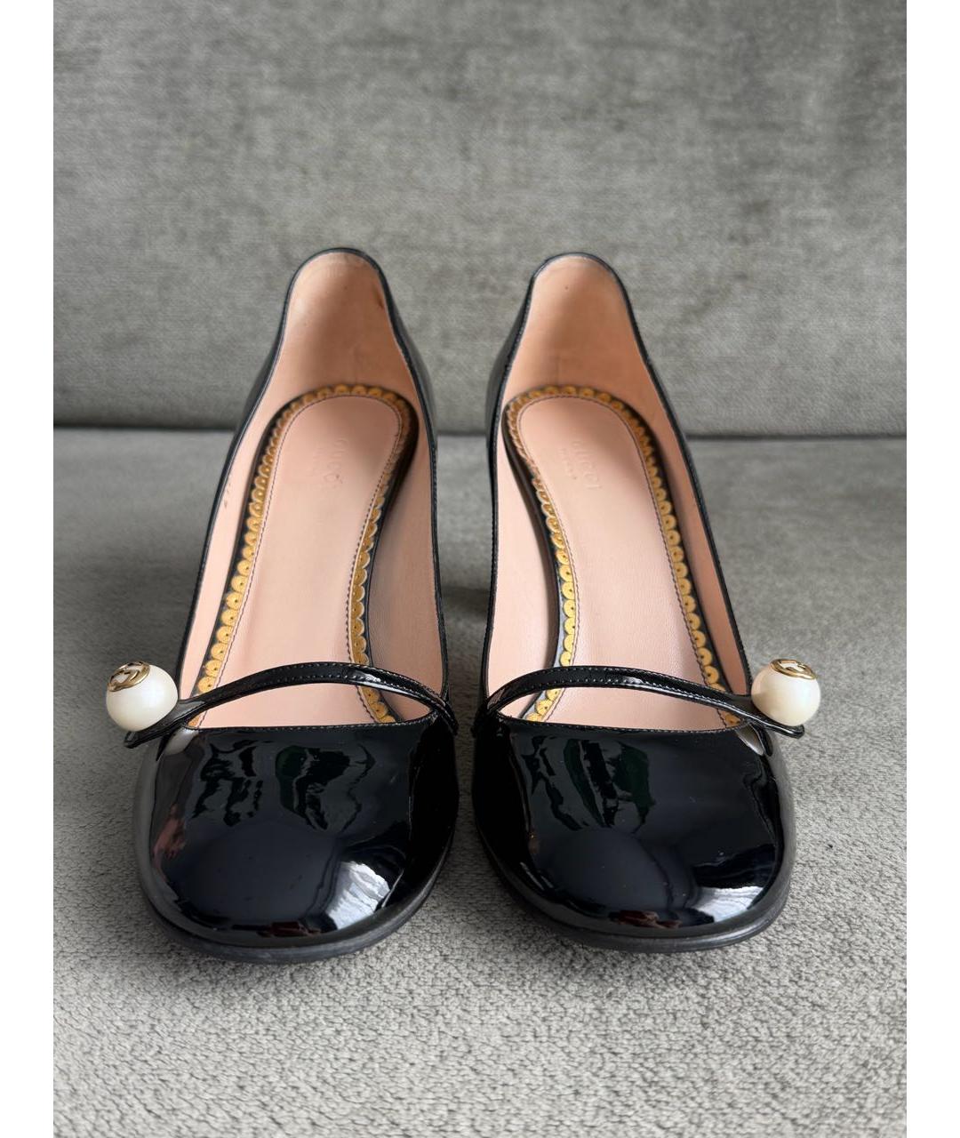 GUCCI Черные туфли из лакированной кожи, фото 3