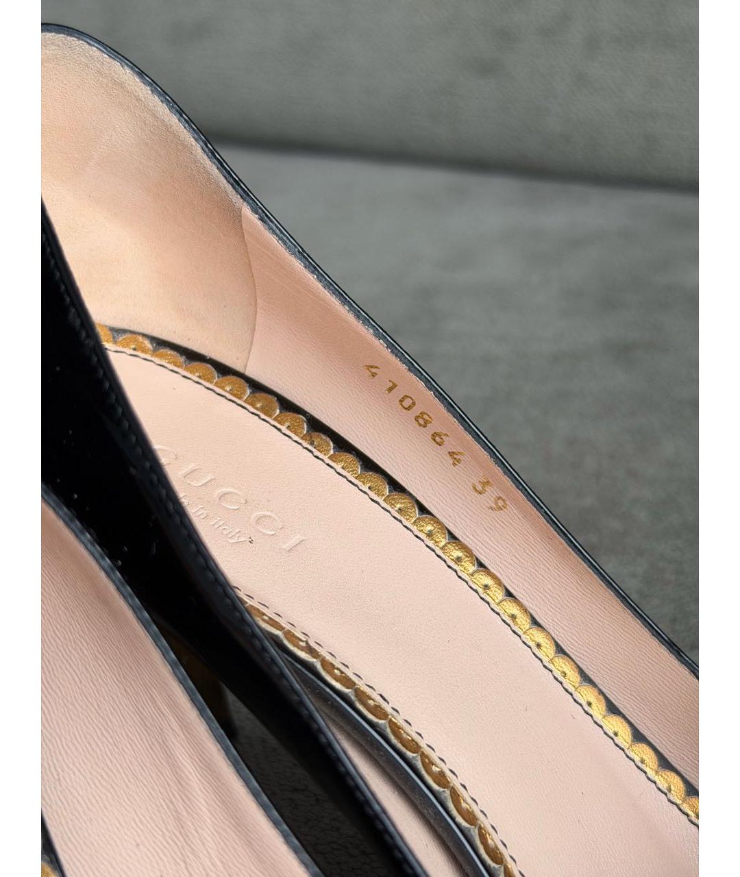 GUCCI Черные туфли из лакированной кожи, фото 6
