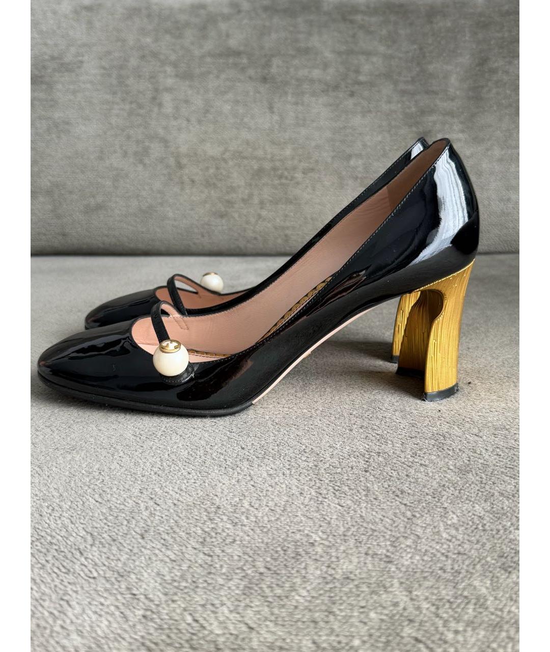 GUCCI Черные туфли из лакированной кожи, фото 9