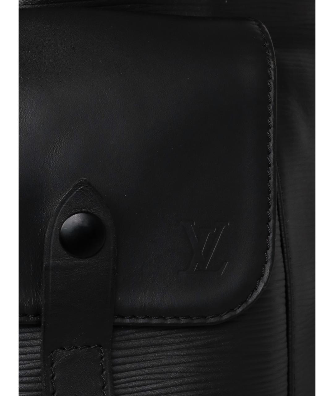 LOUIS VUITTON Черный кожаный рюкзак, фото 5