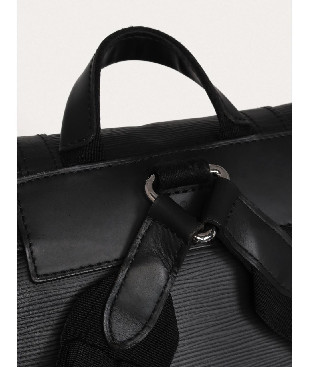 LOUIS VUITTON Черный кожаный рюкзак, фото 6