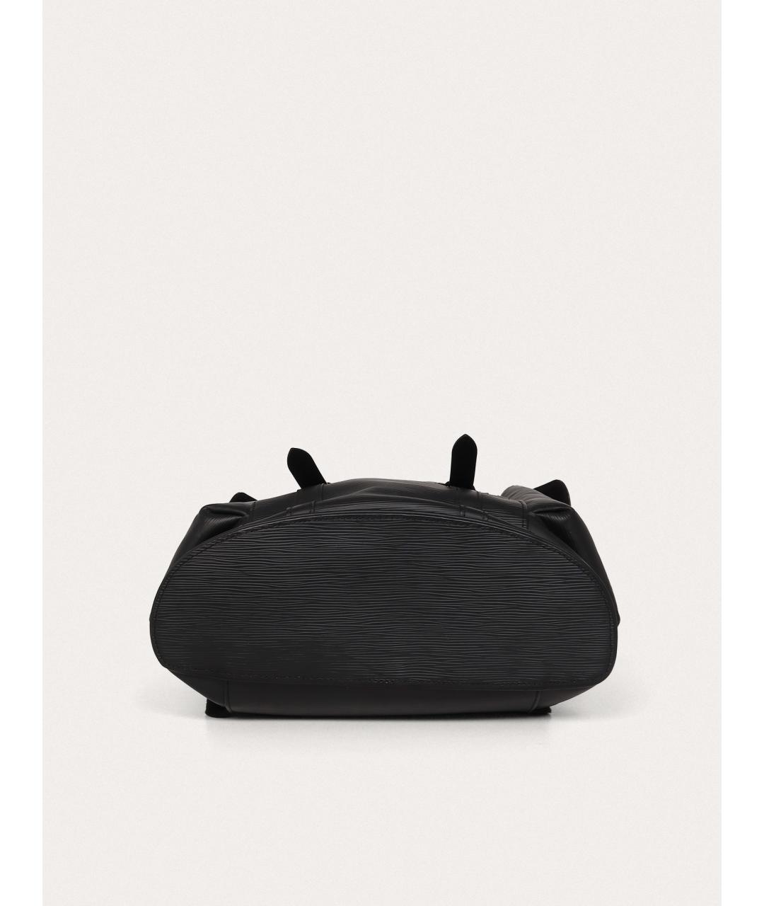LOUIS VUITTON Черный кожаный рюкзак, фото 4