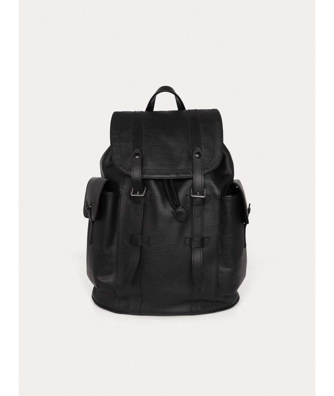 LOUIS VUITTON Черный кожаный рюкзак, фото 9