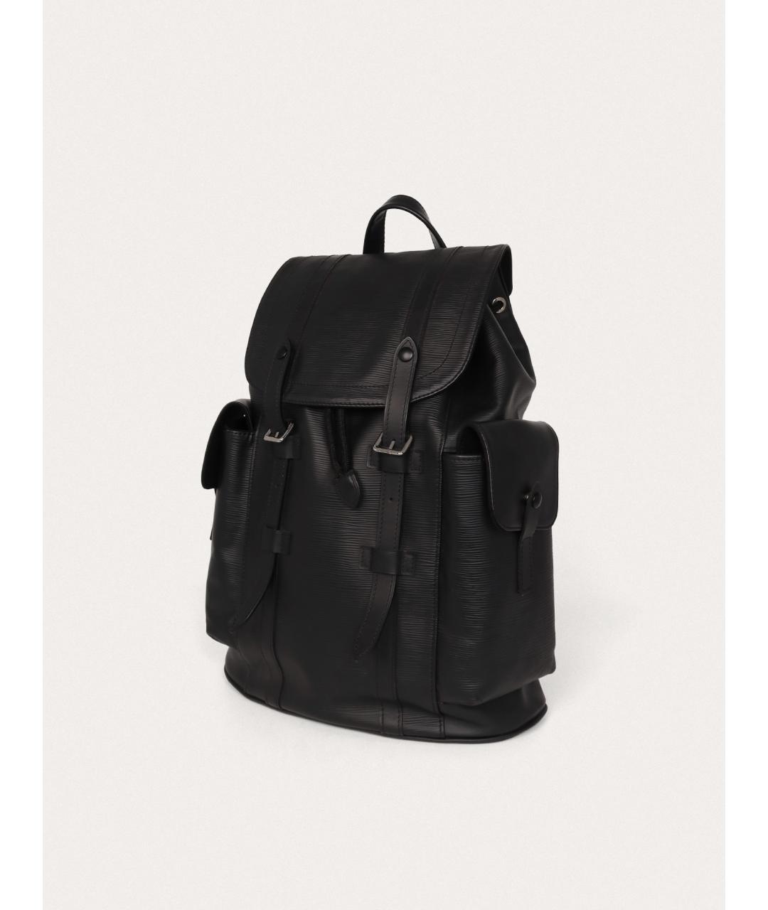 LOUIS VUITTON Черный кожаный рюкзак, фото 2