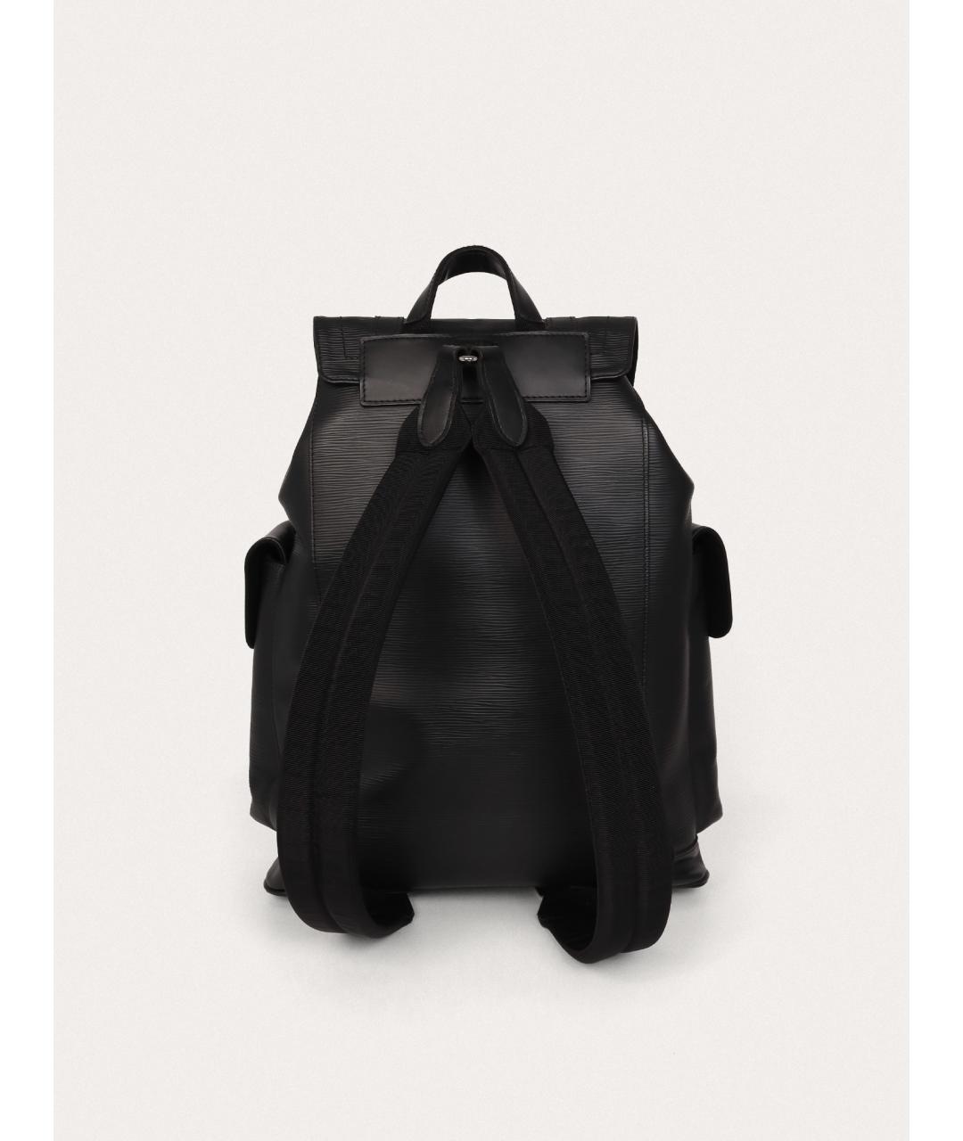 LOUIS VUITTON Черный кожаный рюкзак, фото 3