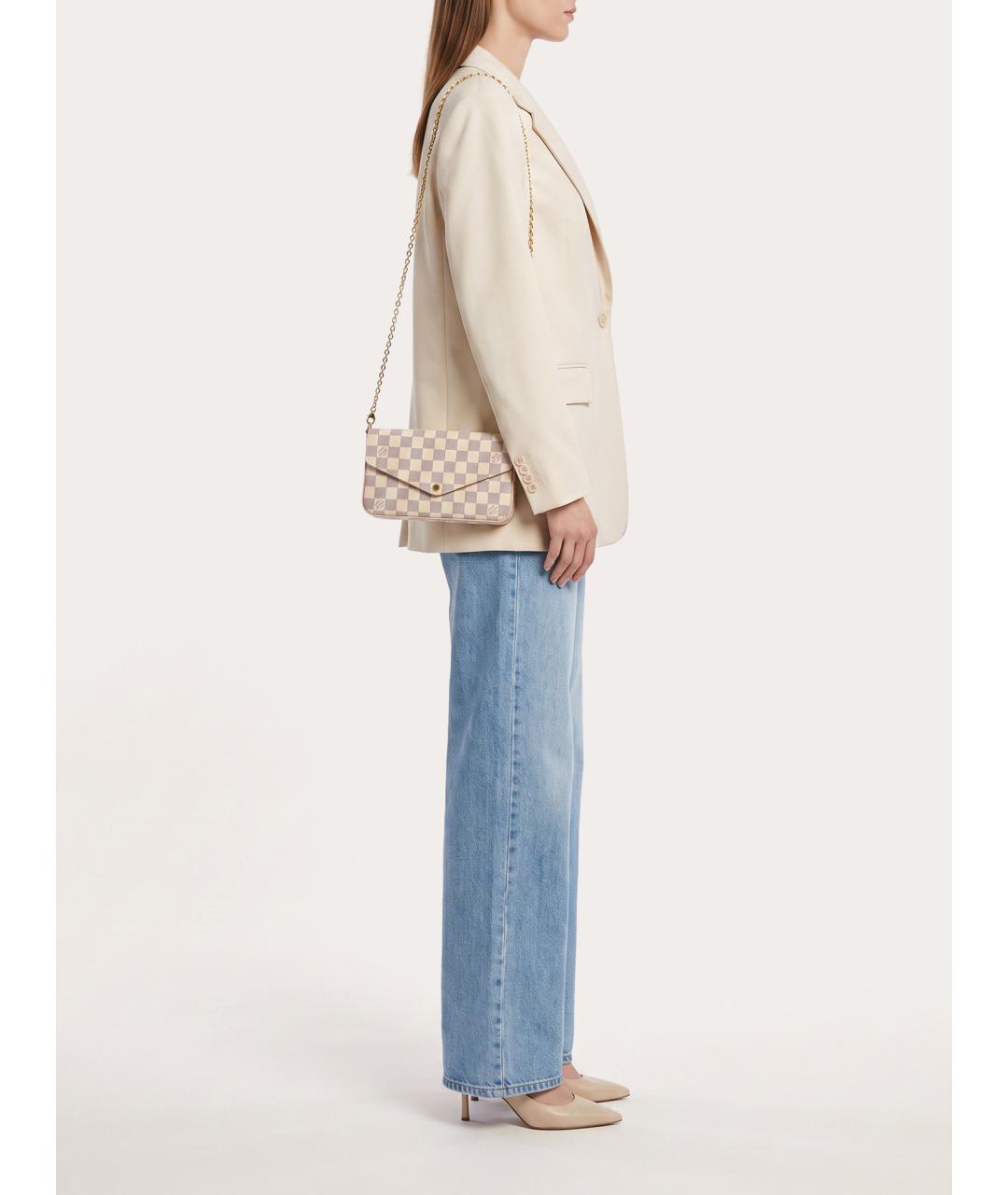 LOUIS VUITTON Белая сумка через плечо, фото 8
