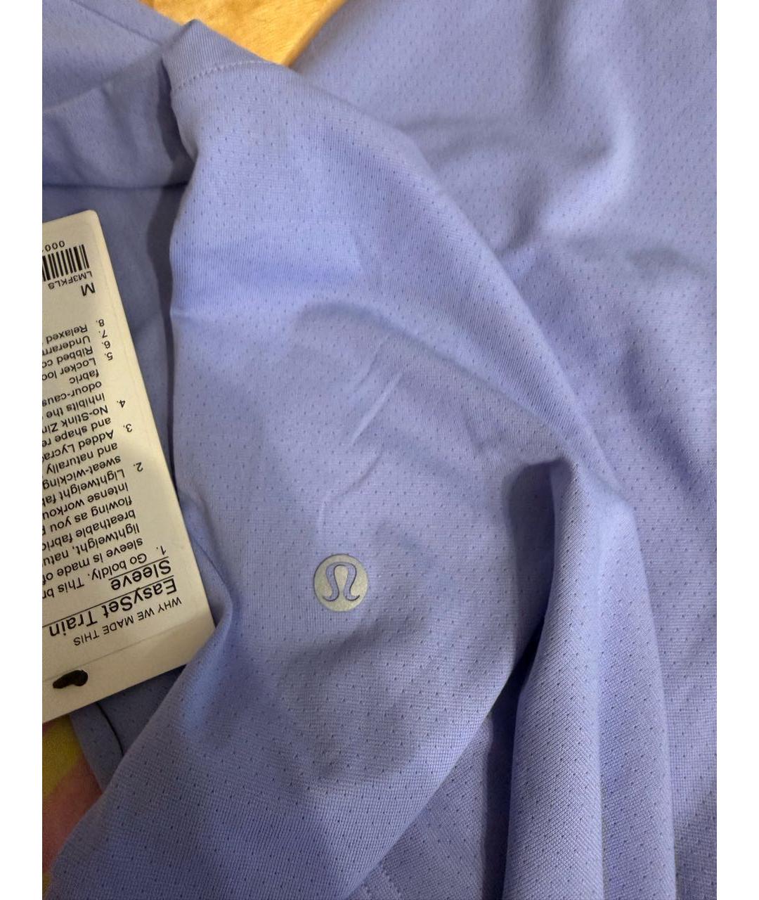 Lululemon Голубая синтетическая футболка, фото 3