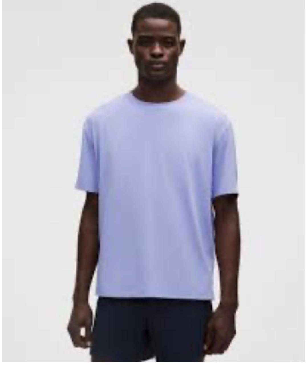 Lululemon Голубая синтетическая футболка, фото 5