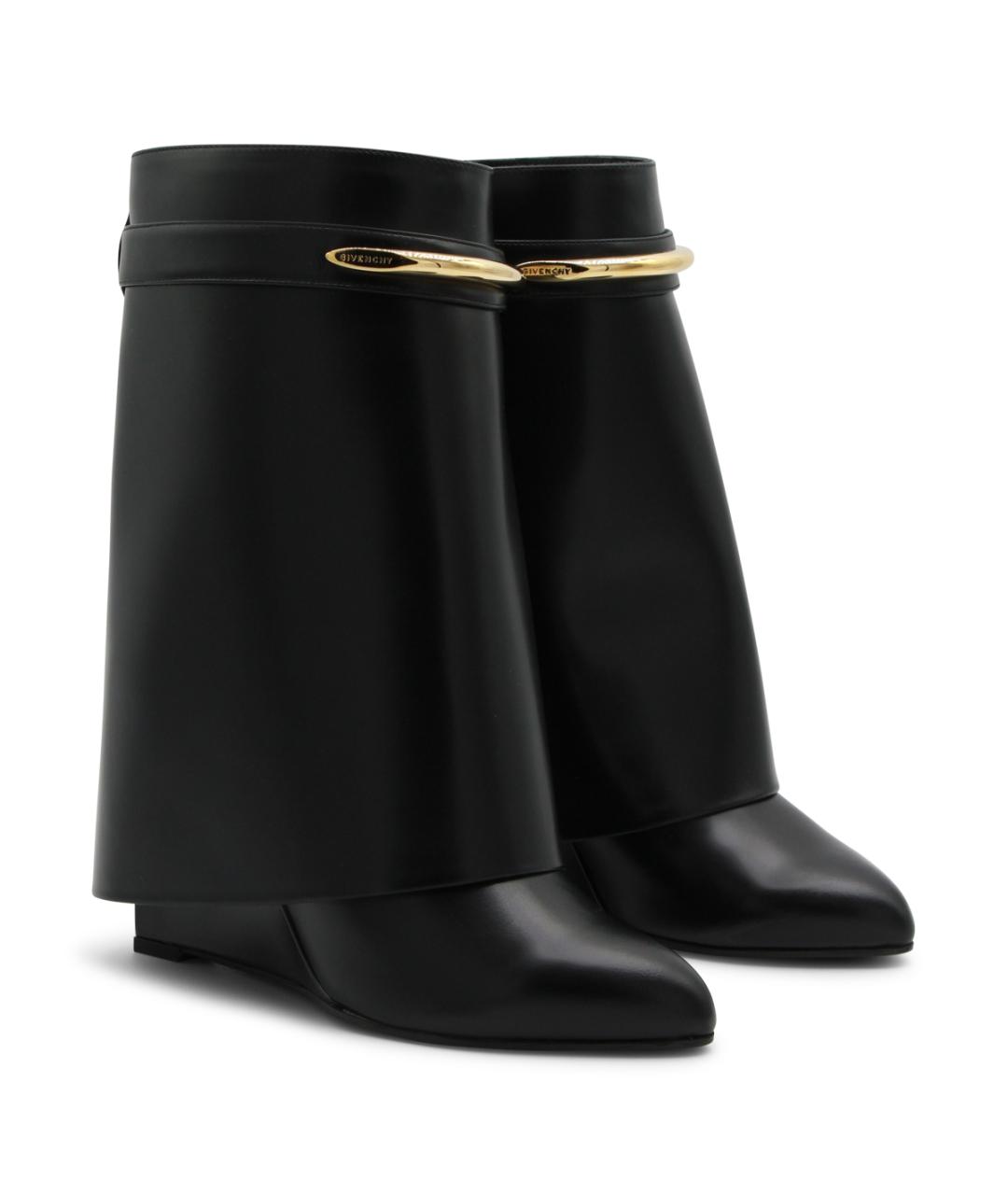 GIVENCHY Черные кожаные сапоги, фото 2