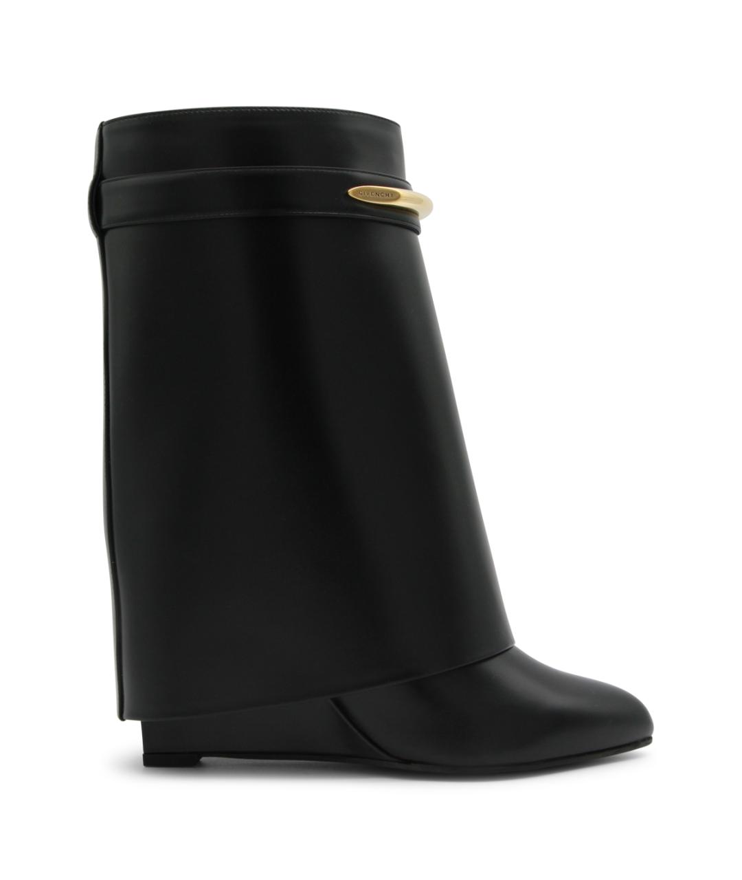 GIVENCHY Черные кожаные сапоги, фото 1