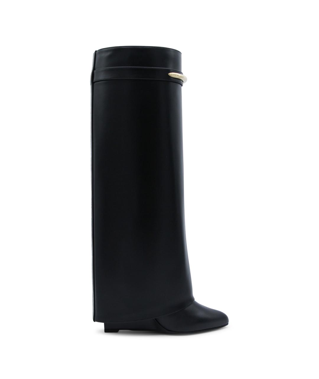 GIVENCHY Черные кожаные сапоги, фото 1