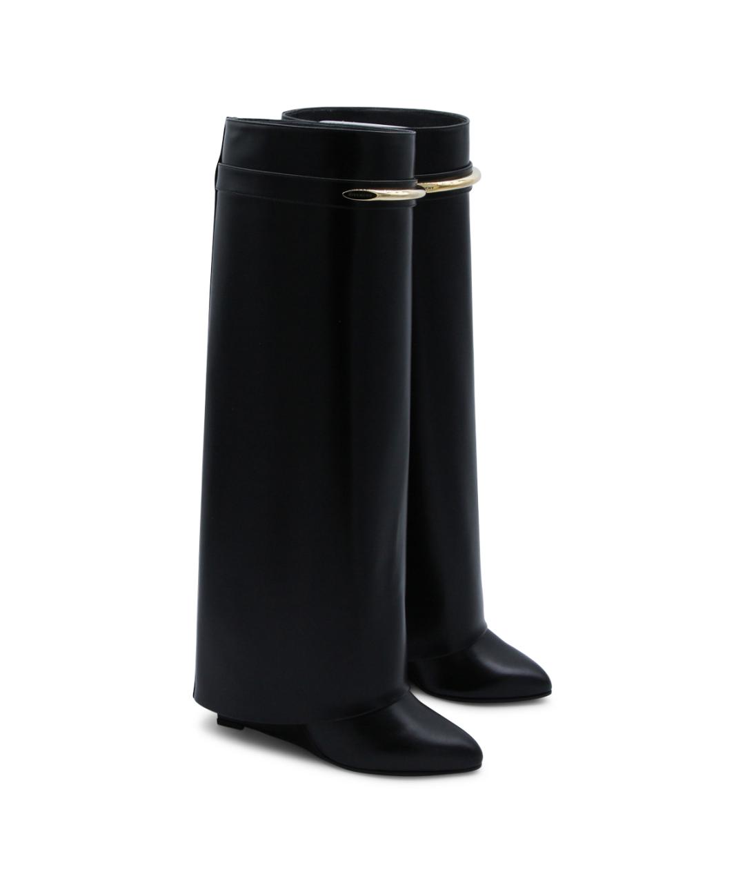 GIVENCHY Черные кожаные сапоги, фото 2