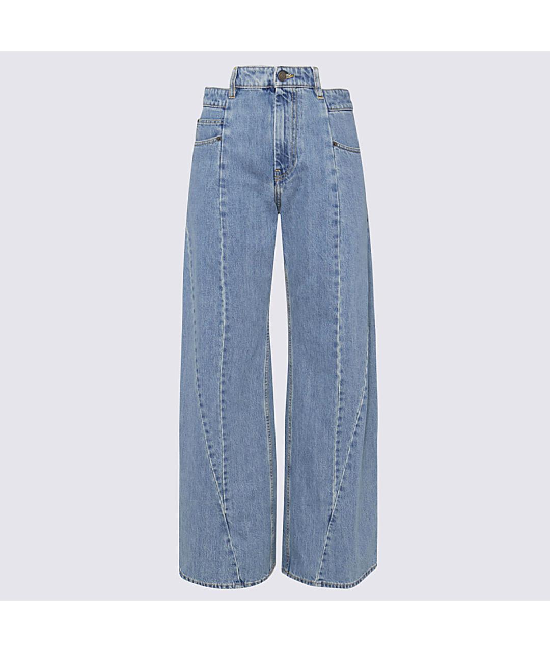 MAISON MARGIELA Синие хлопковые прямые джинсы, фото 5