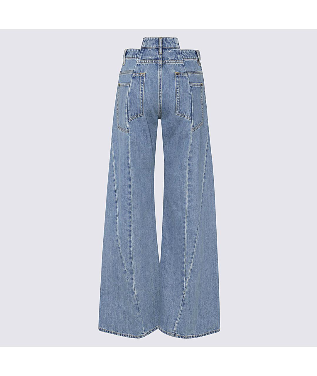 MAISON MARGIELA Синие хлопковые прямые джинсы, фото 6