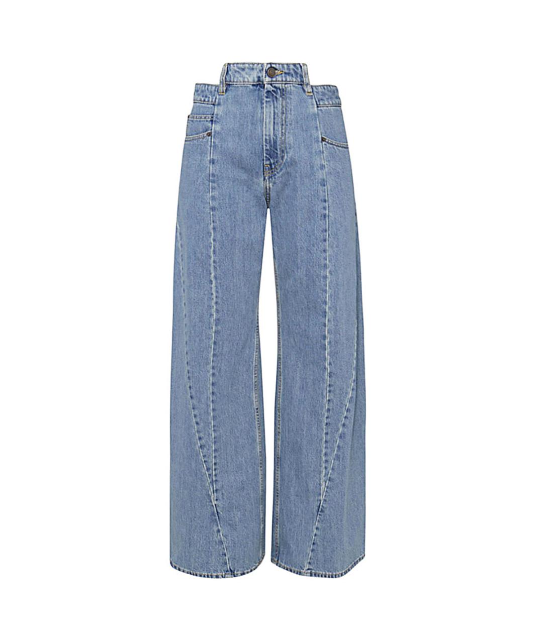 MAISON MARGIELA Синие хлопковые прямые джинсы, фото 1