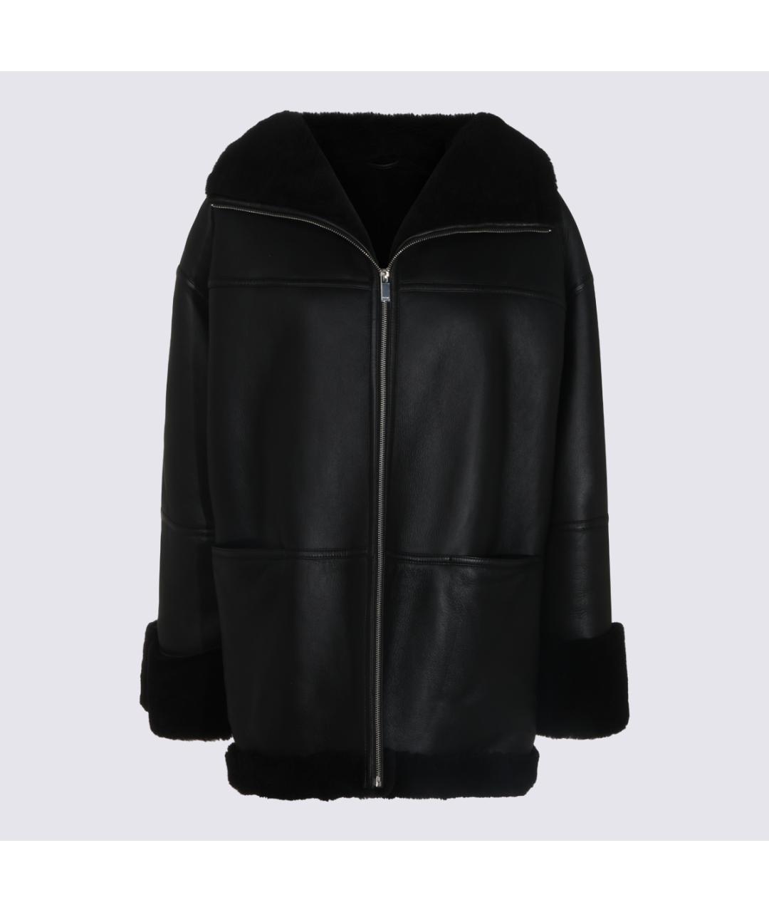 TOTEME Черная кожаная дубленка, фото 2