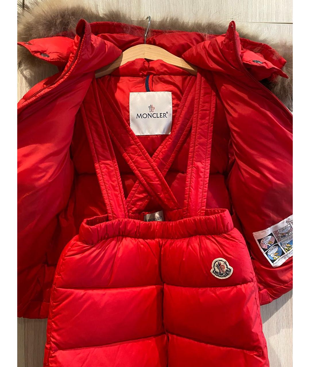 MONCLER KIDS Красный комбинезон, фото 3