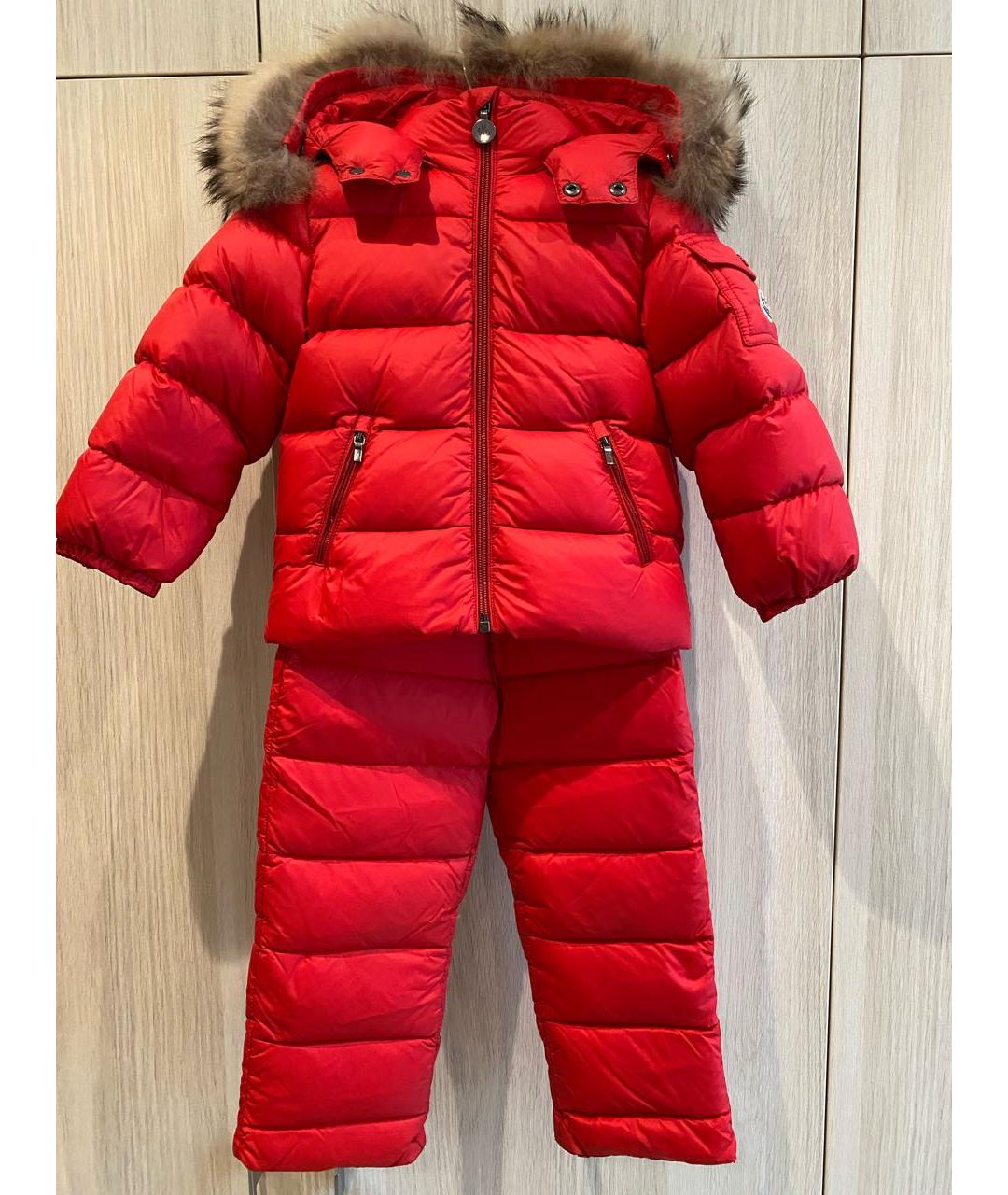 MONCLER KIDS Красный комбинезон, фото 8
