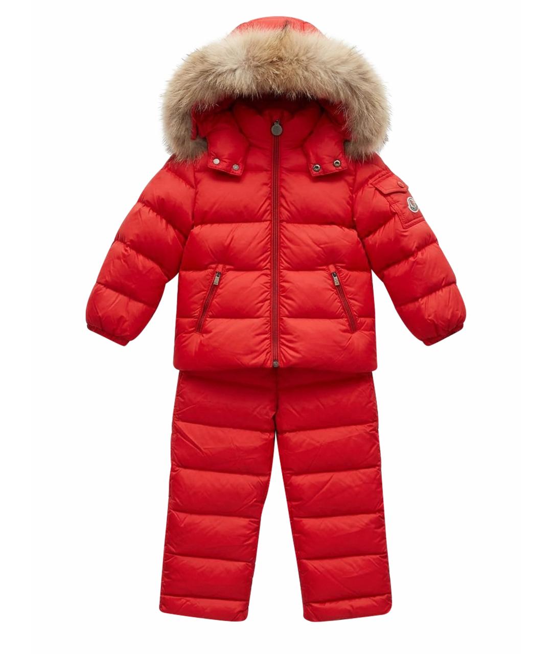 MONCLER KIDS Красный комбинезон, фото 1
