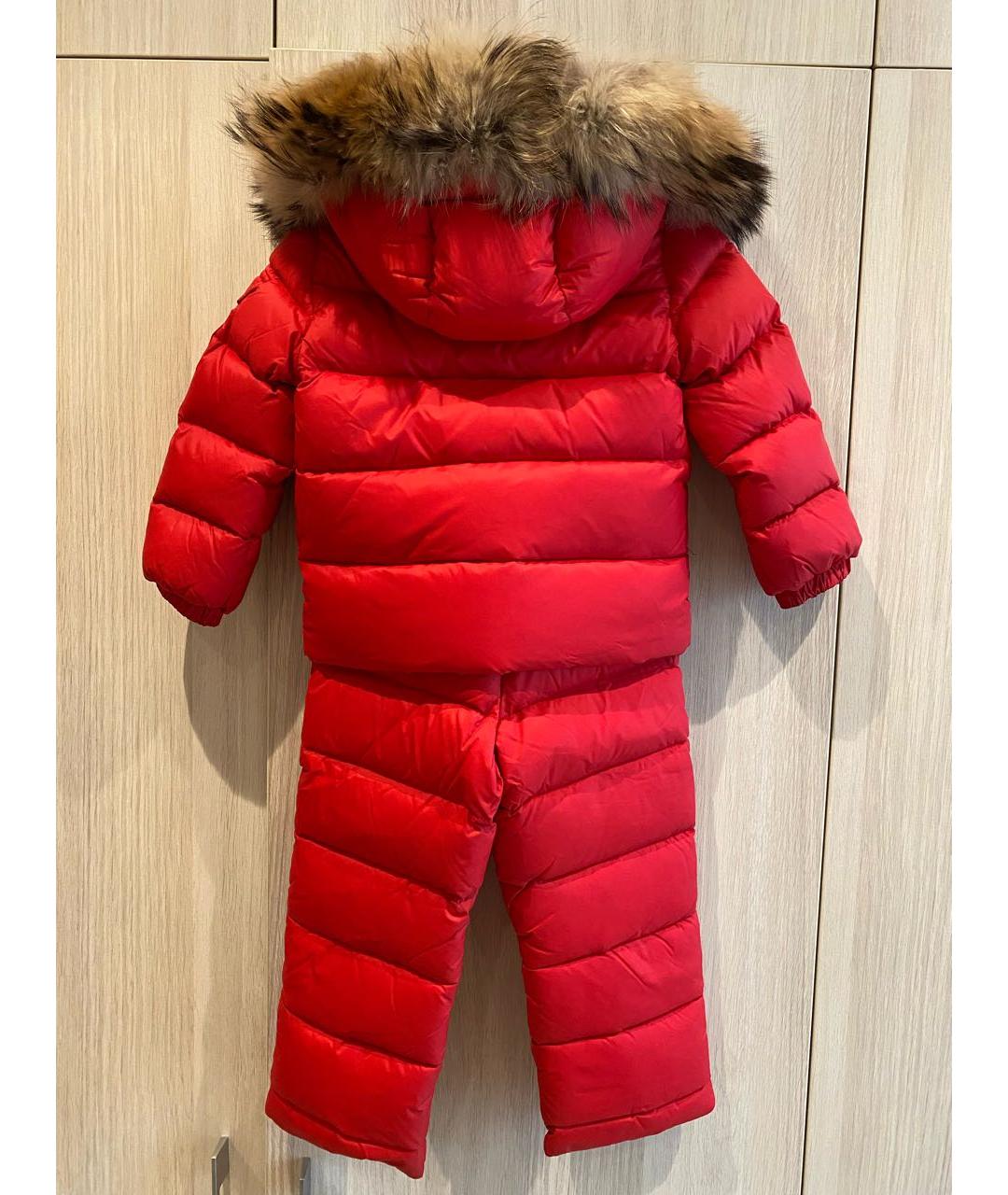 MONCLER KIDS Красный комбинезон, фото 2