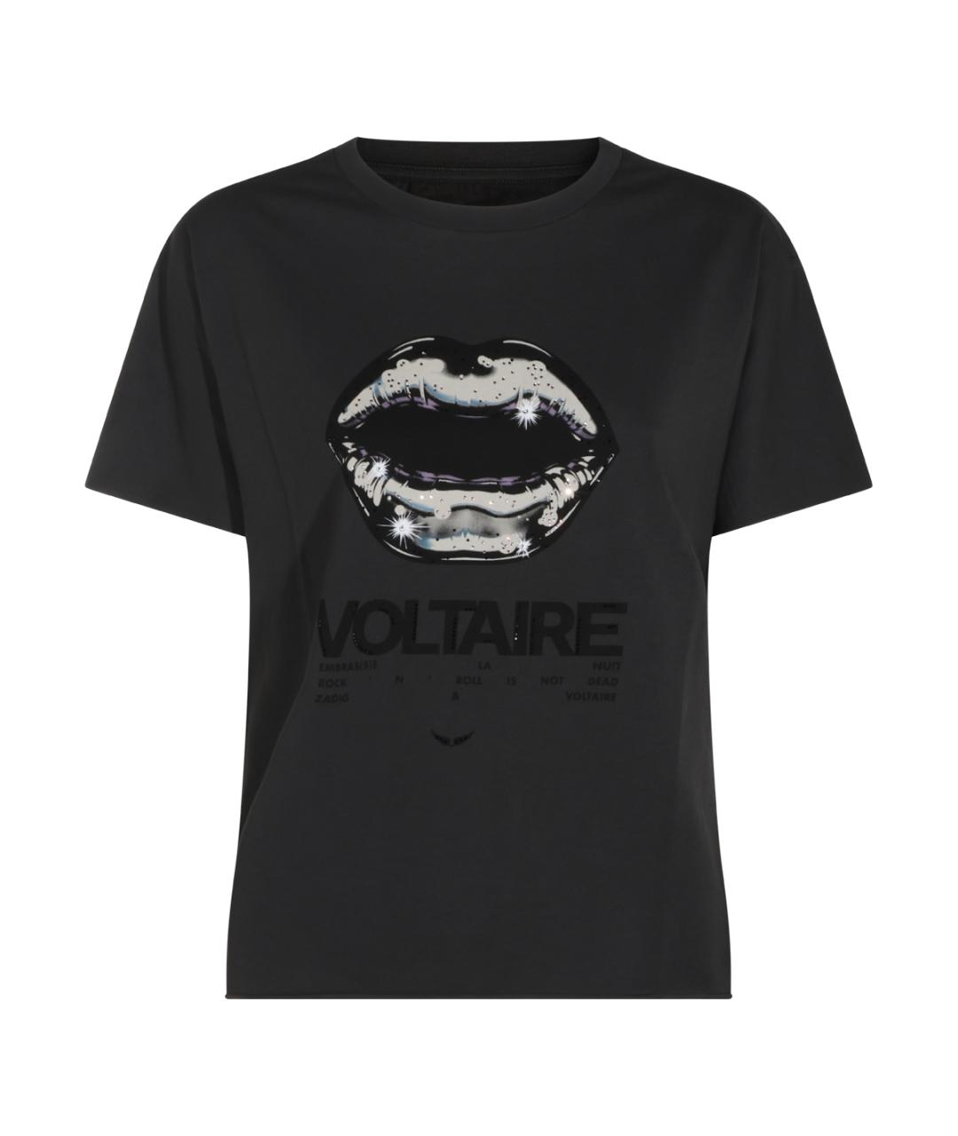 ZADIG & VOLTAIRE Черная хлопковая футболка, фото 1