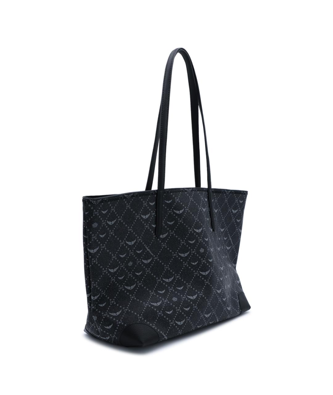 ZADIG & VOLTAIRE Черная сумка тоут из канвы, фото 3