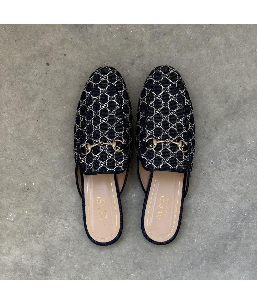 GUCCI Синие мюли, фото 4