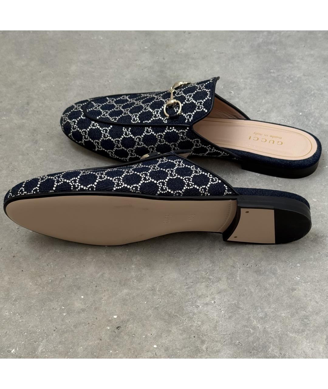 GUCCI Синие мюли, фото 7