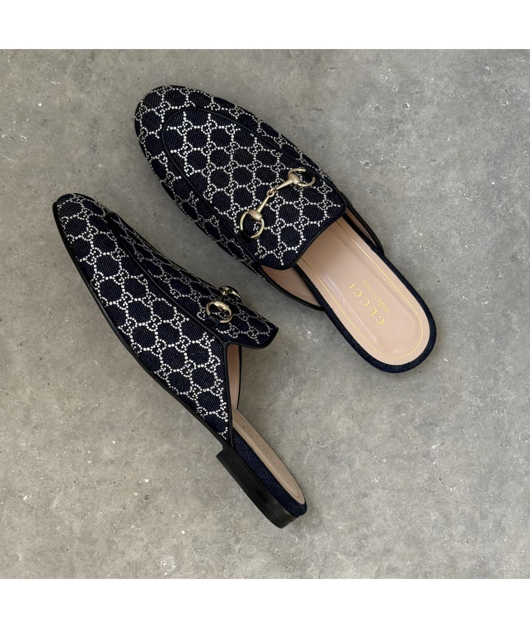 GUCCI Синие мюли, фото 5