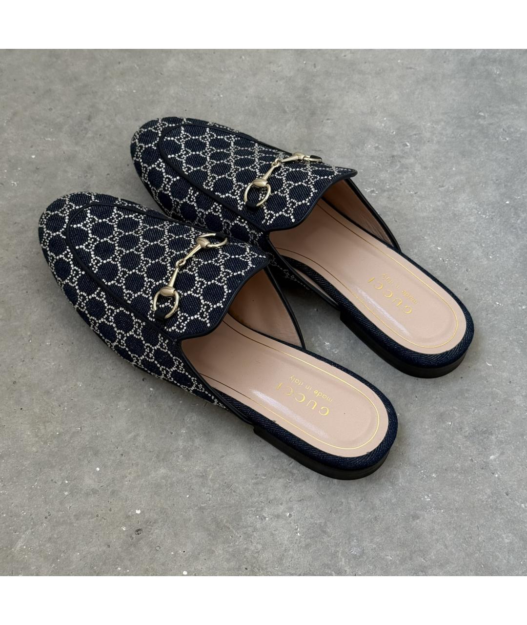GUCCI Синие мюли, фото 3