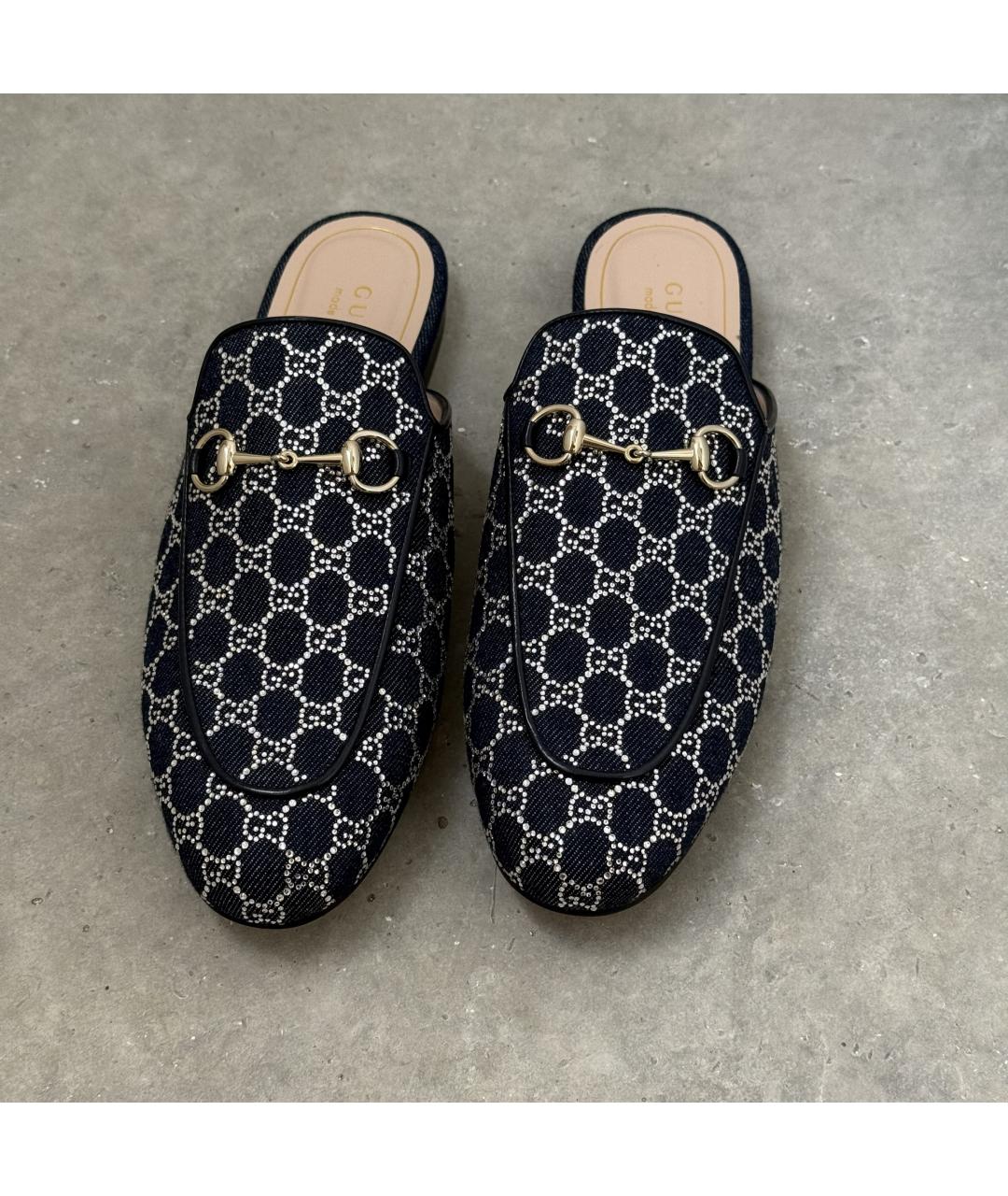 GUCCI Синие мюли, фото 6