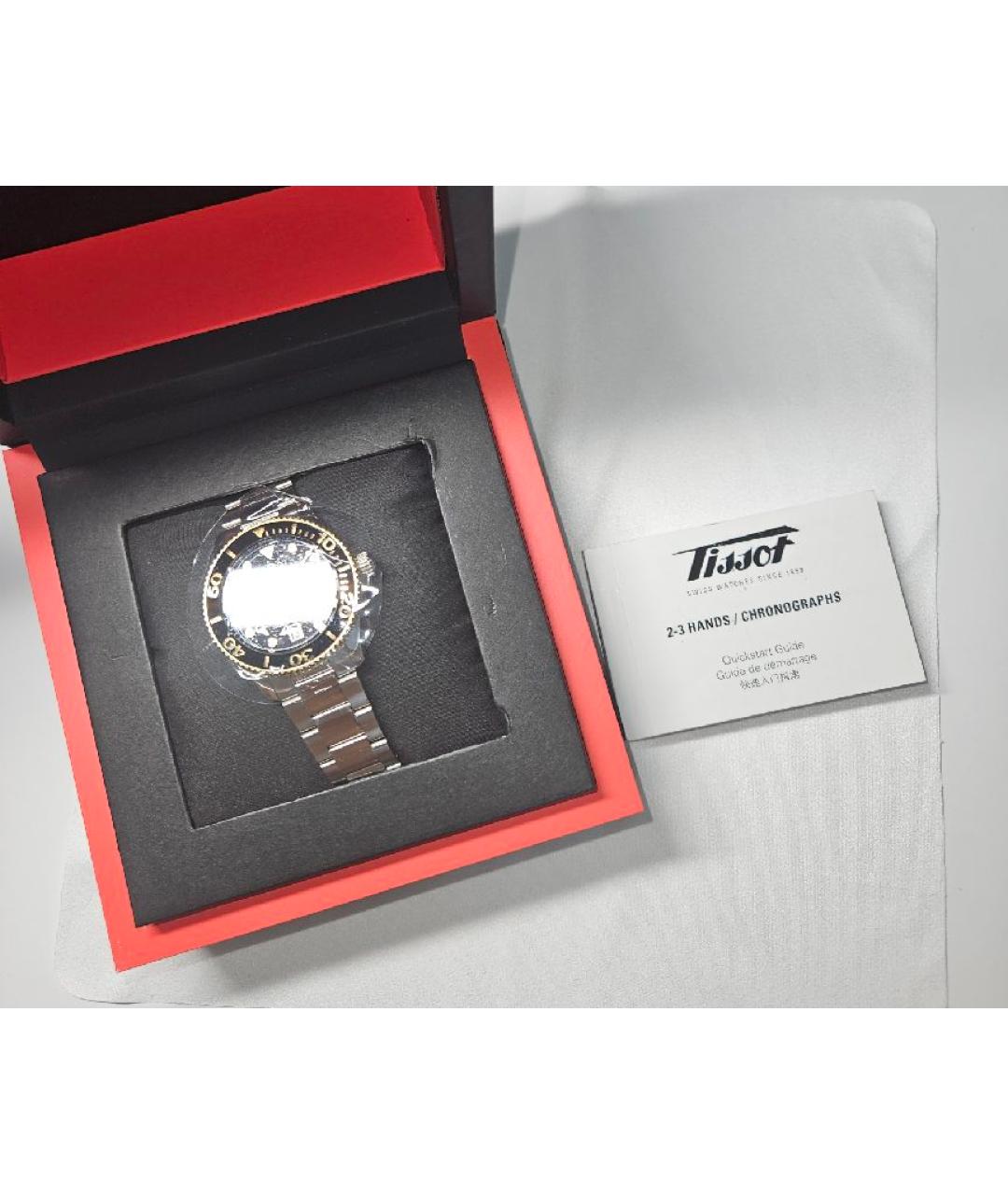 TISSOT Серебряные стальные часы, фото 4