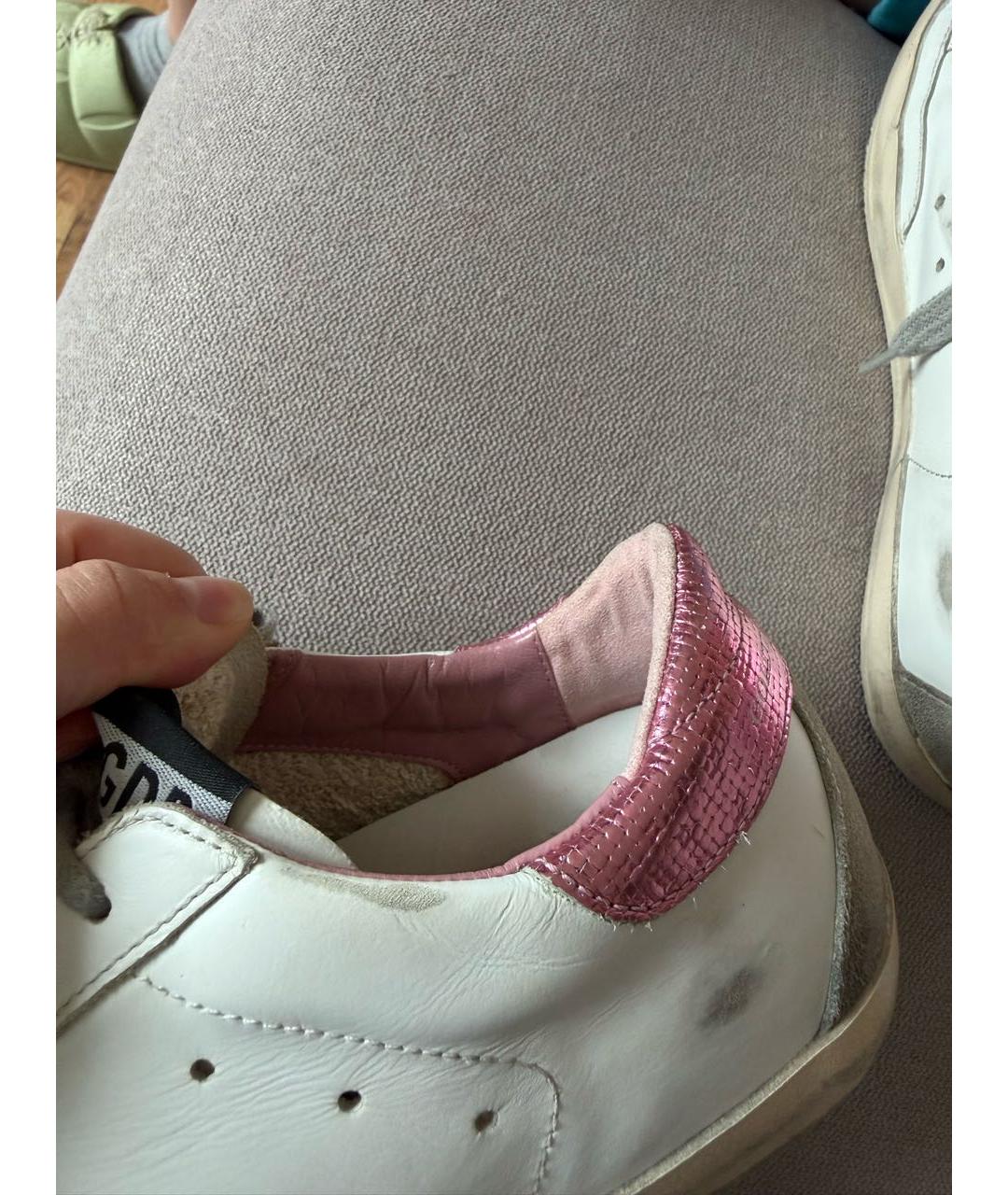 GOLDEN GOOSE Белые кожаные кеды, фото 8