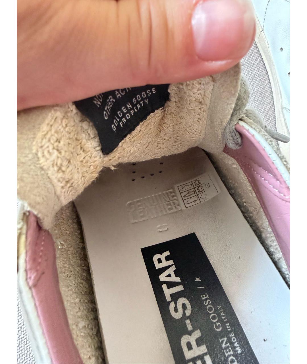 GOLDEN GOOSE Белые кожаные кеды, фото 6