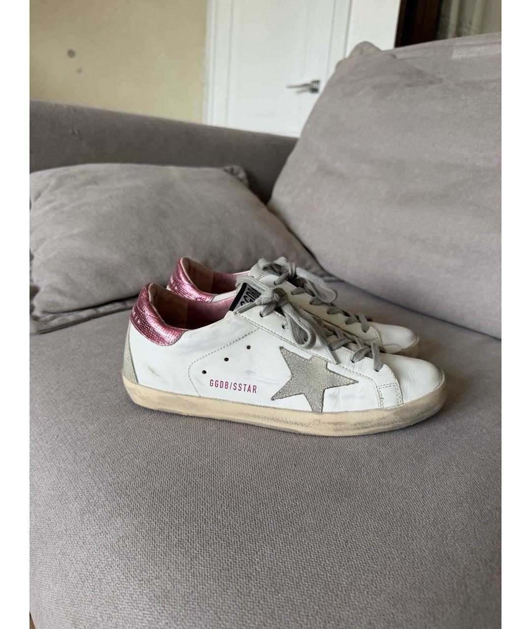GOLDEN GOOSE Белые кожаные кеды, фото 9