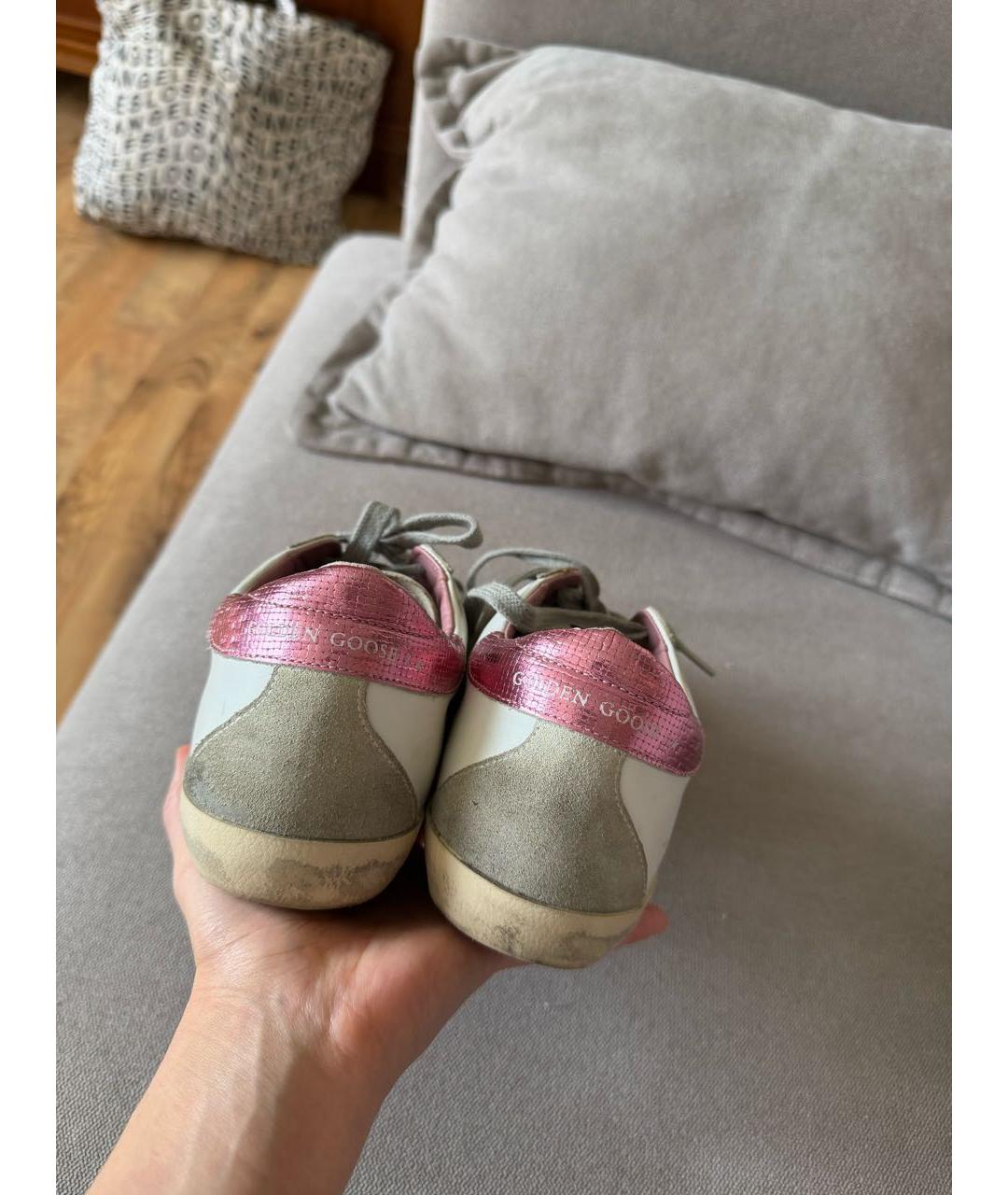 GOLDEN GOOSE Белые кожаные кеды, фото 4