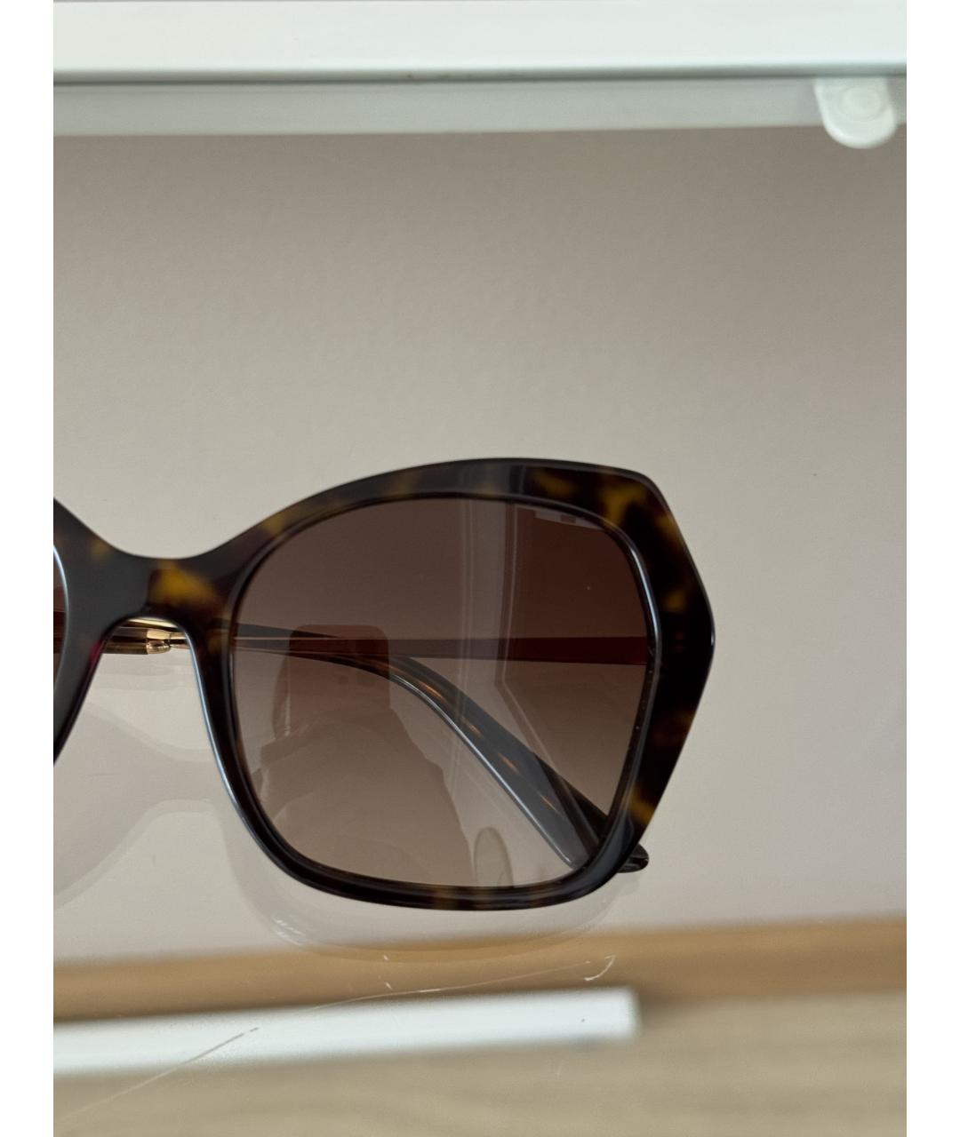 DOLCE&GABBANA Коричневые пластиковые солнцезащитные очки, фото 6