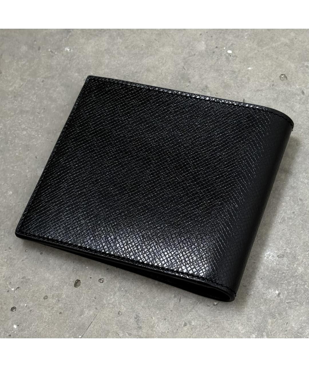 SAINT LAURENT Черный кожаный кошелек, фото 3
