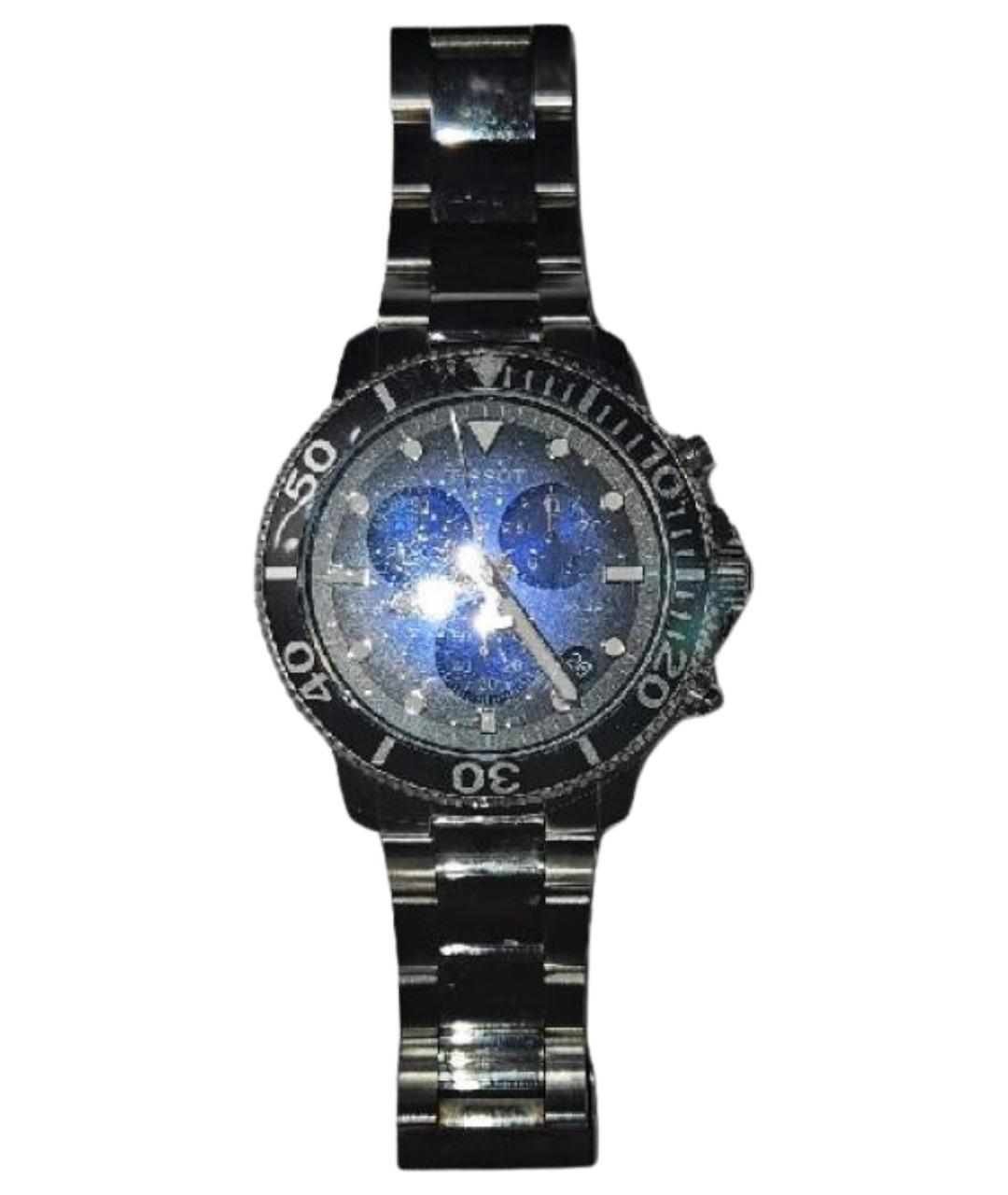 TISSOT Темно-синие стальные часы, фото 1