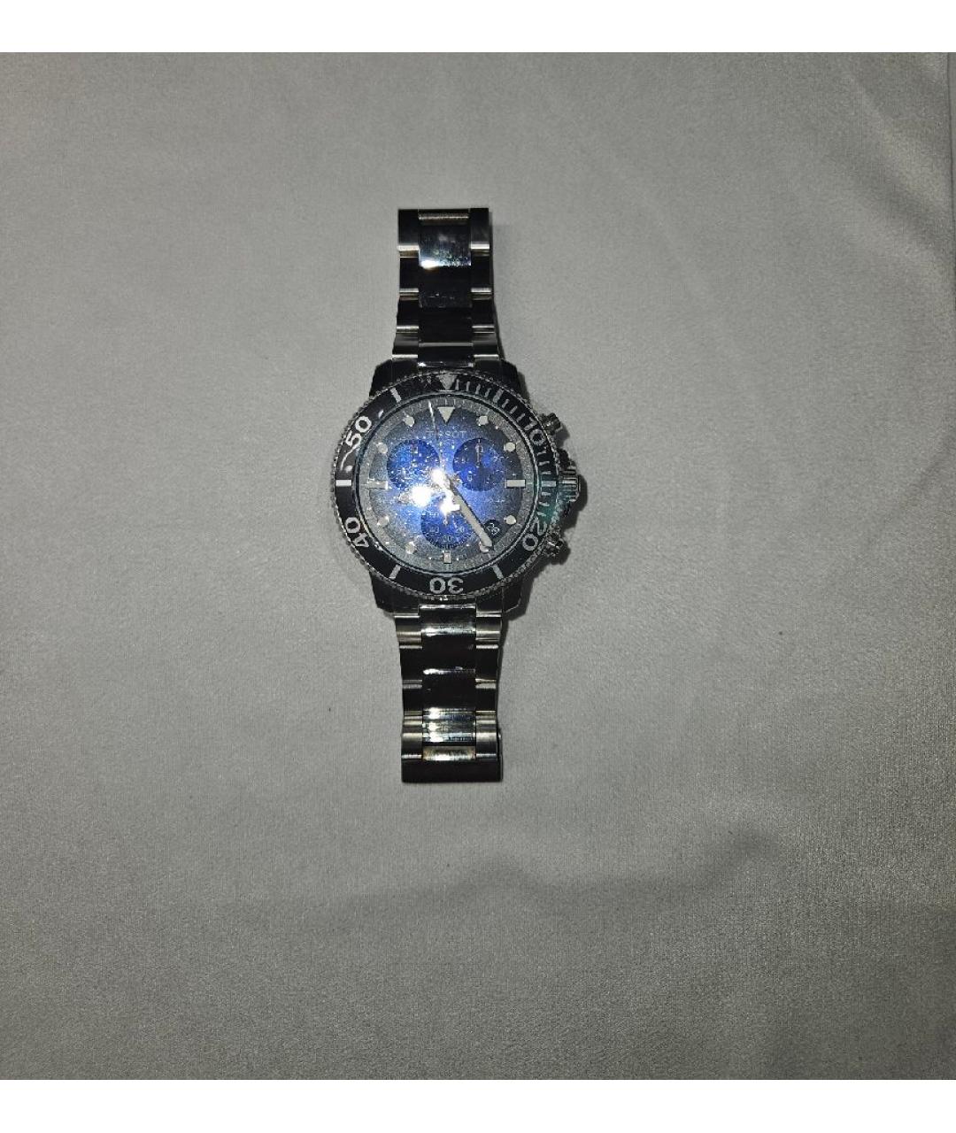 TISSOT Темно-синие стальные часы, фото 5