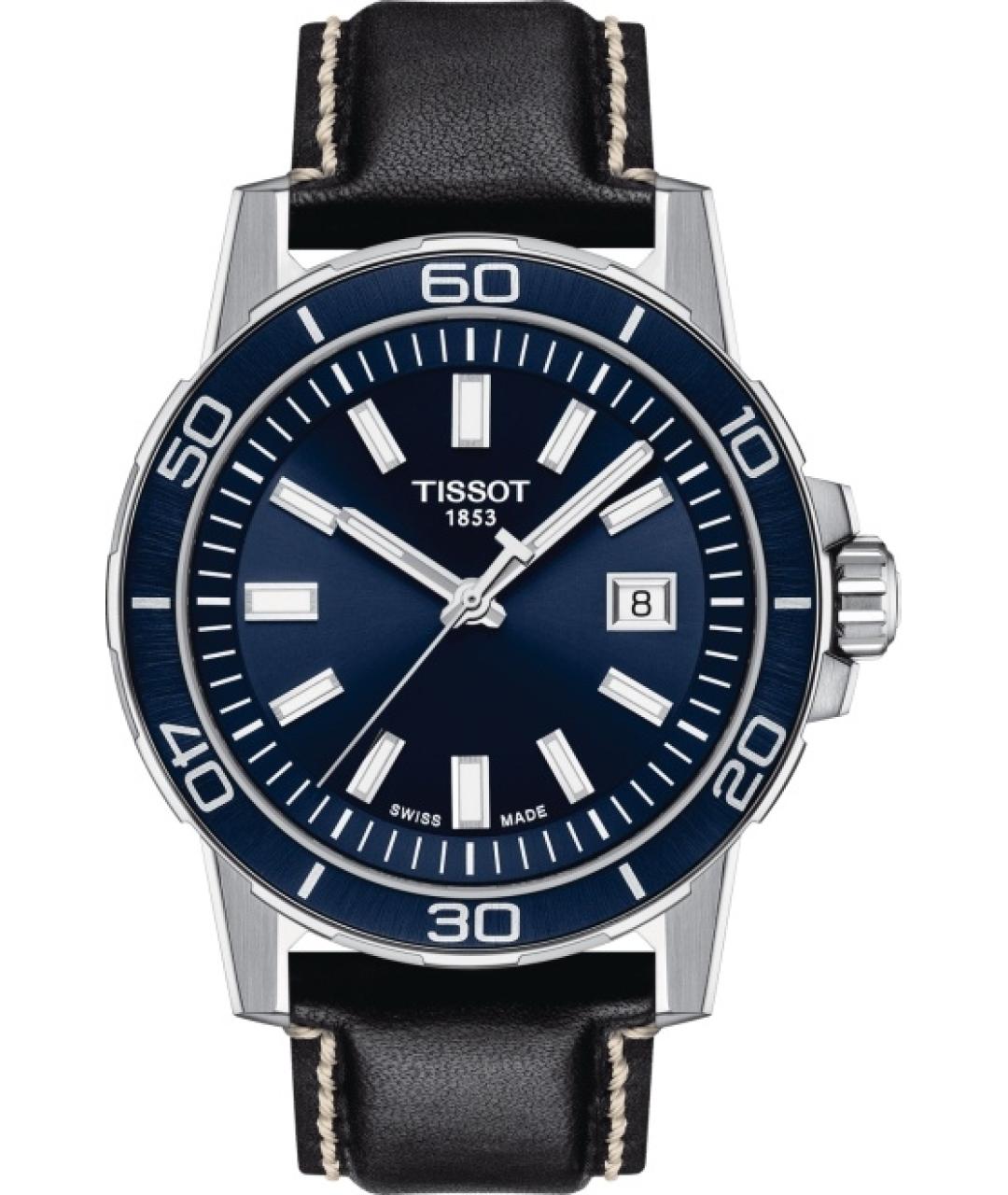 TISSOT Темно-синие стальные часы, фото 5
