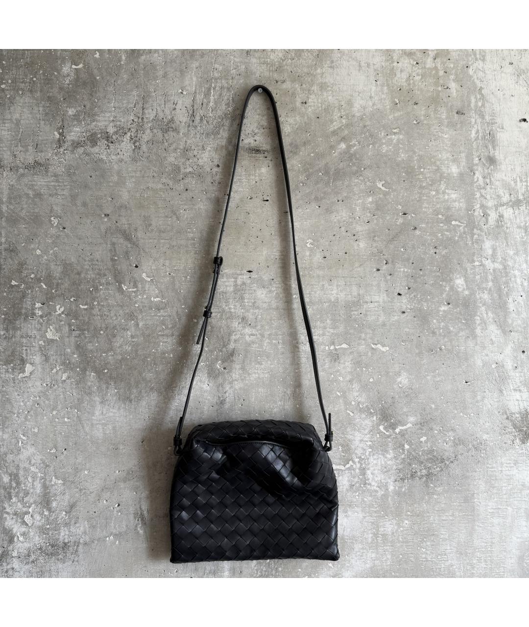 BOTTEGA VENETA Синяя кожаная сумка через плечо, фото 2