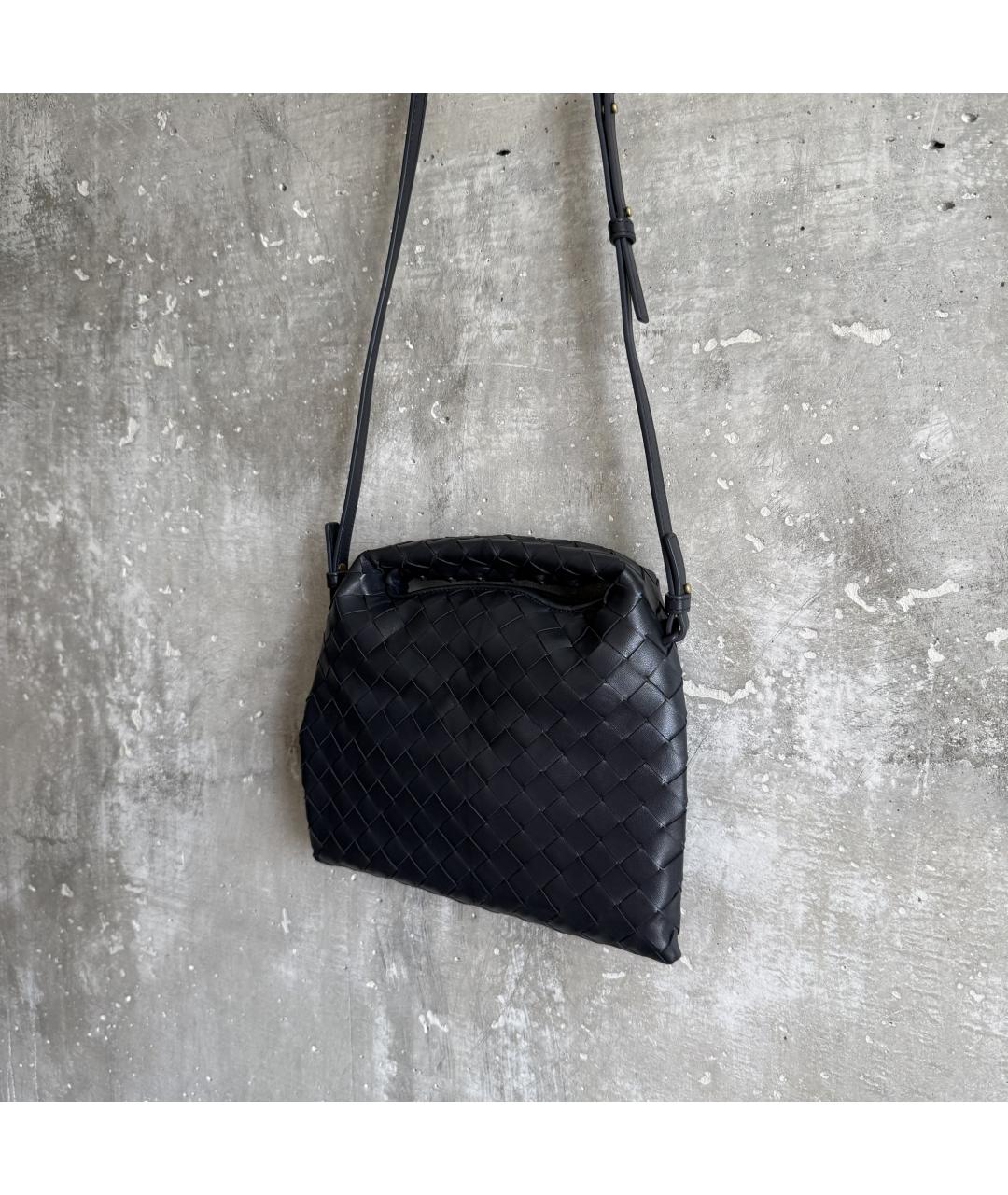 BOTTEGA VENETA Синяя кожаная сумка через плечо, фото 4