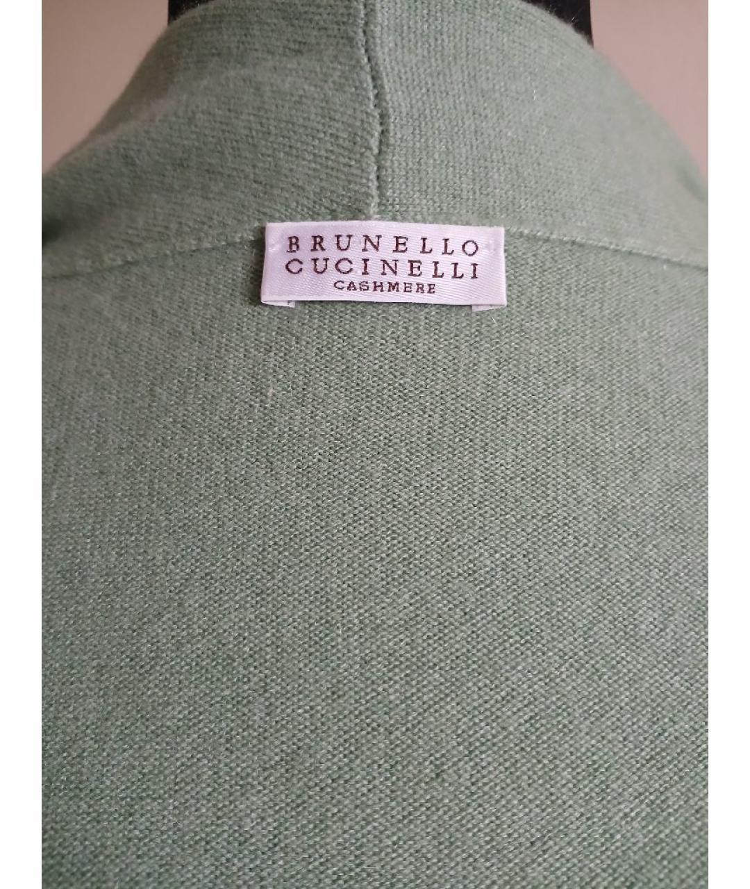 BRUNELLO CUCINELLI Зеленый кашемировый джемпер / свитер, фото 3